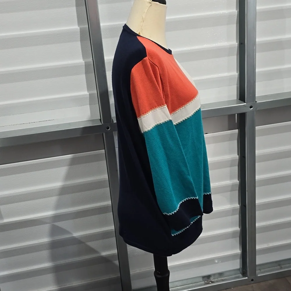 Alfred Dunner‎ Retro Mod Color Black Baggy Sweater